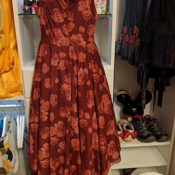 Joyfolie cranberry dress - Picture 2 of 2